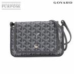 未使用 展示品 ゴヤール GOYARD プリュメ ポーチ ウォレット ショルダー バッグ PVC レザー グレー Plumet Pocket Wallet 90280632