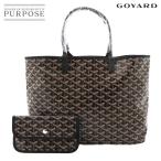 未使用 展示品 ゴヤール GOYARD サンルイ PM トート バッグ PVC レザー ヘリンボーン ブラック シルバー 金具 Saint Louis PM 90280678