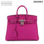 新品同様 エルメス HERMES バーキン25 ハンド バッグ トゴ ローズパープル C刻印 シルバー 金具 Birkin 25 90280754