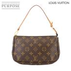 ルイ ヴィトン LOUIS VUITTON モノグラム ポシェット アクセソワール ハンド バッグ ブラウン M51980 ゴールド 金具 90280764