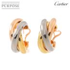 カルティエ Cartier トリニティ ピアス スリーゴールド K18 YG WG PG 750 750 フープ Trinity Earrings Pierced【証明書付き】 90281779