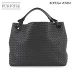 美品 ボッテガ ヴェネタ BOTTEGA VENETA イントレチャート ミディアム ガルダ トート バッグ レザー ブラック 90281943
