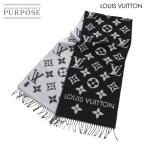 新品同様 ルイ ヴィトン LOUIS VUITTON エシャルプ LV エセンシャル マフラー ウール 100% ノワール M77853 LV Winter Scarf 90282012