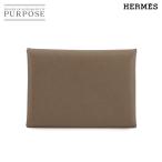 新品 未使用 エルメス HERMES カルヴィ デュオ カードケース 名刺入れ エプソン エトゥープ W刻印 Calvi Card Case 90282018