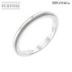 ティファニー TIFFANY&CO. ミルグレイン 4号 リング 幅2mm Pt プラチナ 指輪 トゥギャザー Milgrain Ring 90282352