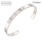 カルティエ Cartier ラブ ブレス #19 オープン K18 WG ホワイトゴールド 750 ブレスレット バングル Love Bracelet 90282853