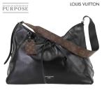 未使用 展示品 ルイ ヴィトン LOUIS VUITTON キャリーオール バイブ MM ショルダー バッグ レザー ノワール M25143 RFID 90283167
