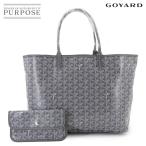 未使用 展示品 ゴヤール GOYARD サンルイ PM トート バッグ PVC レザー ヘリンボーン グレー シルバー 金具 Saint Louis PM 90283176