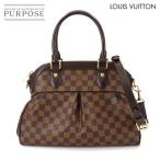 新品同様 ルイ ヴィトン LOUIS VUITTON ダミエ トレヴィ PM 2way ハンド ショルダー バッグ エベヌ N51997 Damier Trevi PM 90284121