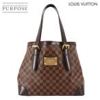 ショッピングダミエ 新品同様 ルイ ヴィトン LOUIS VUITTON ダミエ ハムステッド MM トート バッグ エベヌ ブラウン N51204 Hampstead MM 90284954
