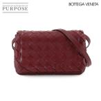 新品同様 ボッテガ ヴェネタ BOTTEGA VENETA イントレチャート ショルダー バッグ レザー ボルドー 609412 Shoulder Bag 90284980