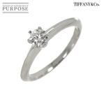 ティファニー TIFFANY&CO. ソリティア ダイヤ 0.24ct F/VVS2 7号 リング Pt プラチナ Diamond Ring【鑑定書付き】 90286550