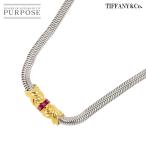 ティファニー TIFFANY&Co. ルビー ネックレス 39cm K18 YG イエローゴールド 750 SV シルバー 925 Necklace 90286804