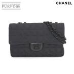 美品 シャネル CHANEL ニュートラベルライン チェーン ショルダー バッグ ナイロンジャガード レザー ブラック A15285 90287493
