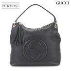 未使用 展示品 グッチ GUCCI ソーホー インターロッキングG ショルダー バッグ レザー ブラック 408825 90287540