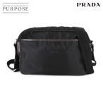 新品同様プラダ PRADA ショルダー バッグ ナイロン サフィアーノレザー ブラック ブラウン シルバー 金具 VA0772 Shoulder Bag 90287617