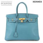 美品 エルメス HERMES バーキン35 クシュベル エプソン ブルージーン ハンド バッグ ゴールド □B刻印 1998年製 ヴィンテージ 90287715