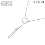 グッチ GUCCI ラリエット ネックレス 54cm K18 WG ホワイトゴールド 750 ラリアット Necklace 90288333