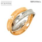 ショッピングティファニー ティファニー TIFFANY&Co. インターロッキング 6.5号 リング K18 PG SV 750 シルバー Silver 指輪 1837 Interlocking Ring 90288370