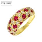 ショッピングルビー リング 13号 ルビー 1.51ct ダイヤ 1.65ct K18 YG イエローゴールド 750 指輪 Ruby Ring 90288590