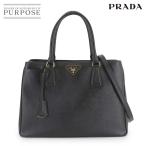 新品同様 プラダ PRADA ガレリア 2way ハンド ショルダー バッグ サフィアーノレザー ネロ ブラック 1BA874 Galleria Bag 90289008