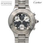 カルティエ Cartier マスト21 クロノスカフ ヴァンティアン W10172T2 クロノグラフ メンズ 腕時計 クォーツ Must 21 Chronoscaph 90289752