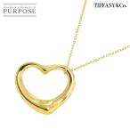 ティファニー TIFFANY&Co. オープンハート 幅22mm ネックレス 43cm K18 YG イエローゴールド 750 Open Heart Necklace 90290389