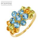 リング 15号 マルチストーン K18 YG イエローゴールド 750 指輪 Multi Stone Ring 90291060