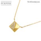 ヴァンドーム青山 Vendome Aoyama ダイヤ ネックレス 40cm K18 YG イエローゴールド 750 Diamond Necklace 90291084