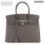 新品同様 エルメス HERMES バーキン30 トゴ エタン ハンド バッグ A刻印 シルバー 金具 グレー Birkin 90293504