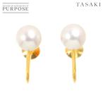tasakiTASAKI Akoya жемчуг 6.6mm серьги K14 YG желтое золото 585 жемчуг Tasaki Shinju Akoya Pearl Earrings 90293847