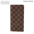 新品同様 ルイ ヴィトン LOUIS VUITTON ダミエ ポルトフォイユ ブラザ 二つ折り 長財布 エベヌ N60017 Damier Brazza Wallet 90294527