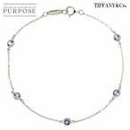 ショッピングティファニー ティファニー TIFFANY&Co. バイザヤードアクアマリン 5P ブレスレット 17.5cm Pt プラチナ By The Yard Bracelet 90294787
