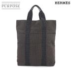 エルメス HERMES エールライン カバス トート バック キャンバス グレー Herline Cabas 90295345