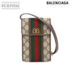 ショッピングバレンシアガ 新品同様 グッチ GUCCI バレンシアガ BALENCIAGA コラボ GGマーモント ザ ハッカープロジェクト フォン ポーチ ショルダー バッグ 90296080