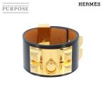  как новый Hermes HERMESkoli Ed Cyan браслет bok шарф черный *R печать Gold металлические принадлежности Collier De Chien Bangle 90296085