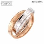 ショッピングティファニー ティファニー TIFFANY&Co. インターロッキング 11.5号 リング K18 PG SV 750 シルバー Silver 指輪 1837 Interlocking Ring 90296921