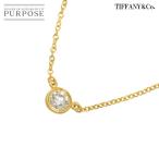 ショッピングティファニー ティファニー TIFFANY&CO. バイザヤード ダイヤ ネックレス 40cm K18 YG 750 By The Yard Necklace 90297219
