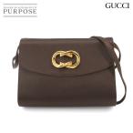 美品 グッチ GUCCI ショルダー バッグ サテン ブラウン ゴールド 金具 オールドグッチ ヴィンテージ Shoulder Bag 90298083