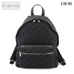 クリスチャン ディオール Christian Dior オブリーク ライダー バックパック キャンバス レザー ブラック 1VOBA088YKY 90299126