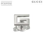 グッチ GUCCI ロゴ ピアス K18 WG ホワイトゴールド 750 片方のみ 片耳  Logo Earring Pierced 90299187