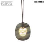 ショッピングHERMES エルメス HERMES リフト GM ペンダント ネックレス バッファローホーン ブラウン系  Lift GM 90299675