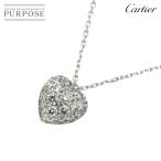カルティエ Cartier ハート パヴェ ダイヤ ネックレス 41cm K18 WG ホワイトゴールド 750 Heart Necklace 90299718