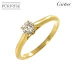 カルティエ Cartier ソリテール ダイヤ 0.29ct F/VVS1/3EX #51 リング 18K YG 750 指輪 Solitaire Ring【鑑定書 証明書】 90299762