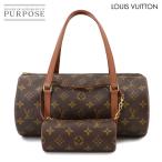 新品同様 ルイ ヴィトン LOUIS VUITTON モノグラム パピヨン 30 ハンド バッグ M51365 ポーチ付き ゴールド 金具 90299840