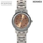 エルメス HERMES クリッパー CL4 210 レディース 腕時計 デイト ピンク クォーツ ウォッチ Clipper 90299909