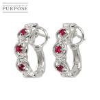 ルビー ダイヤ 0.04ct/0.04ct K18 WG イヤリング ホワイトゴールド 750 Ruby Earrings Clip-on 90299964