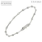 ショッピングハートゴールド タサキ TASAKI ダイヤ 1.00ct ブレスレット 18cm K18 WG ホワイトゴールド 750 田崎真珠 Diamond Bracelet 90299983
