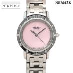 エルメス HERMES クリッパー ナクレ CL4 230 レディース 腕時計 12P ダイヤベゼル ラグダイヤ ピンクシェル クォーツ Clipper 90300264