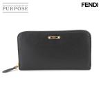 未使用 展示品 フェンディ FENDI ラウンドファスナー 長財布 レザー ブラック 8M0299 Long Wallet 90300481